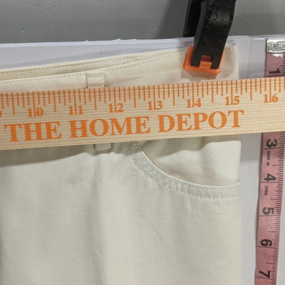 Gunex Off White Side Zip Closure Slim Leg Ankle Dress Pants Polyester SZ 6 - Picture 9 of 12